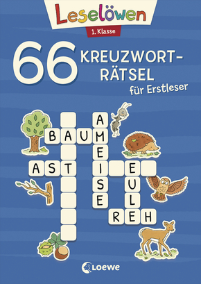 66 Kreuzworträtsel für Erstleser - 1. Klasse (Blau)