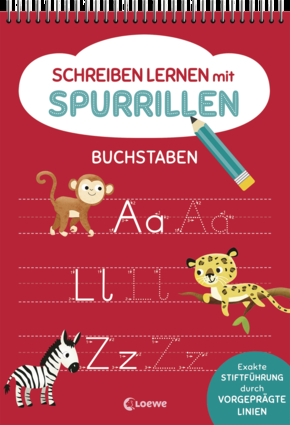 Schreiben lernen mit Spurrillen - Buchstaben