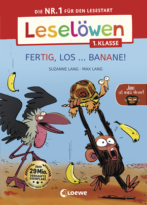 Leselöwen 1. Klasse - Jim ist mies drauf - Fertig, los ... Banane! (Großbuchstaben)