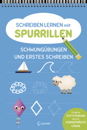 Schreiben lernen mit Spurrillen - Schwungübungen und erstes Schreiben