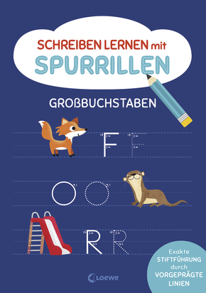 Schreiben lernen mit Spurrillen - Großbuchstaben