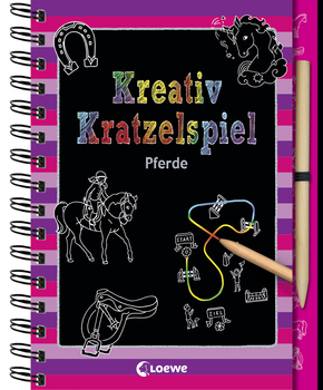 Kreativ-Kratzelspiel: Pferde