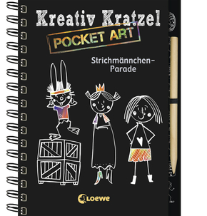 Creative Scratch Pocket Art: Stick Figure Parade
