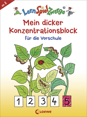 LernSpielZwerge - Mein dicker Konzentrationsblock für die Vorschule