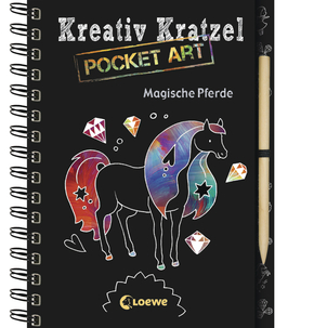 Creative Scratching Pocket Art: Magical Horses