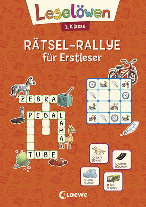 Leselöwen Rätsel-Rallye für Erstleser - 1. Klasse (Orange)