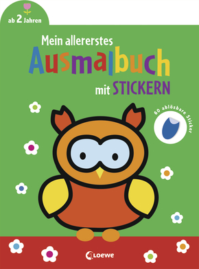Mein allererstes Ausmalbuch mit Stickern (Eule)