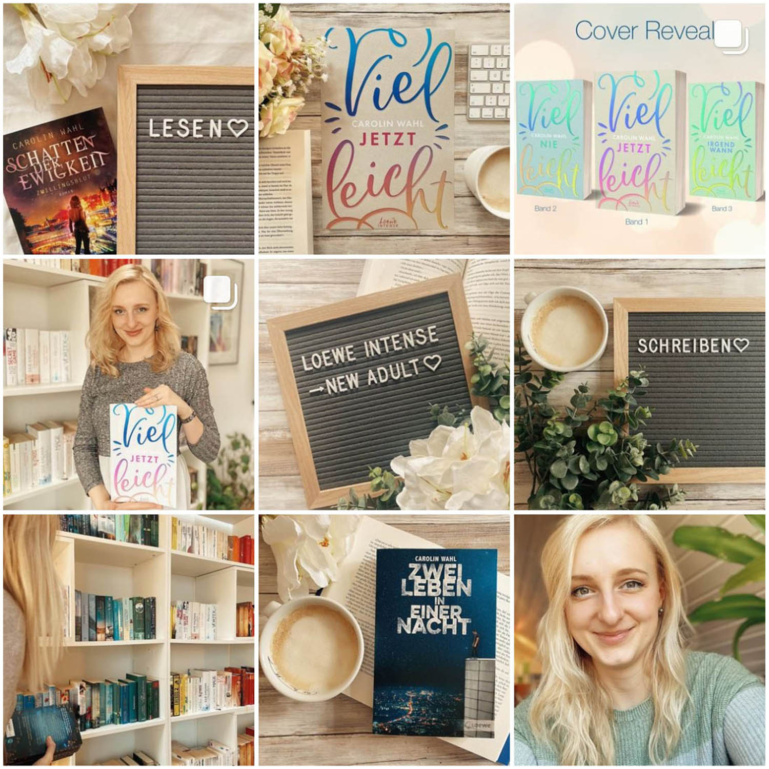 Auf ihrem Instagram-Profil teilt New Adult Autorin Carolin Wahl exklusive Informationen zu ihren Liebesgeschichten mit ihren Leserinnen.