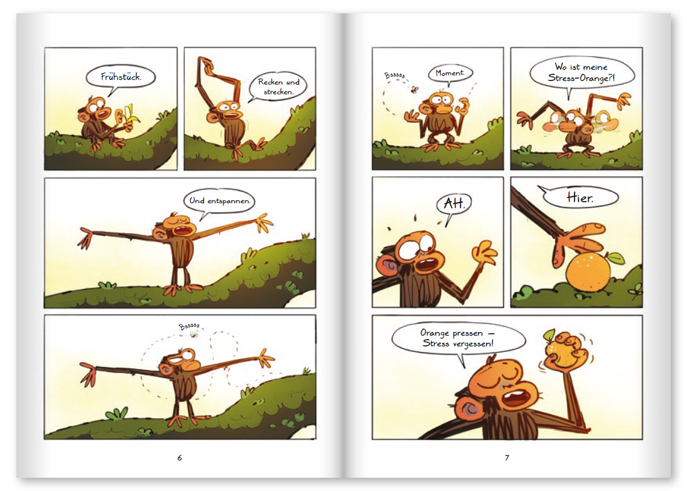 Im Comic-Buch "Kein Stress, Jim!" erlebt der Schimpanse Jim ein aufregendes Abenteuer für Kinder ab 6 Jahren. Perfekt für Fans von "Jim ist mies drauf"!