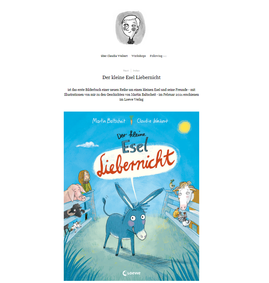 Der trotzige Esel Liebernicht, die Bilderbücher für trotzige Kinder in der Autonomiephase werden illustriert von Claudia Weikert