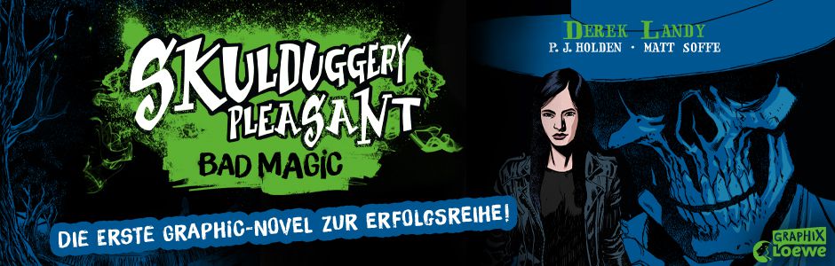 Erlebe im ersten Comic-Buch mit Walküre und Skulduggery Urban-Fantasy-Horror at its best