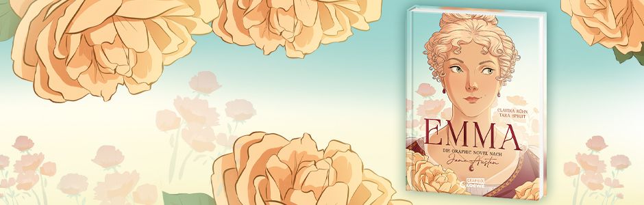 Teaser für die neue Graphic Novel des Jane Austen Klassikers Emma; Linkziel: Titeldetailseite