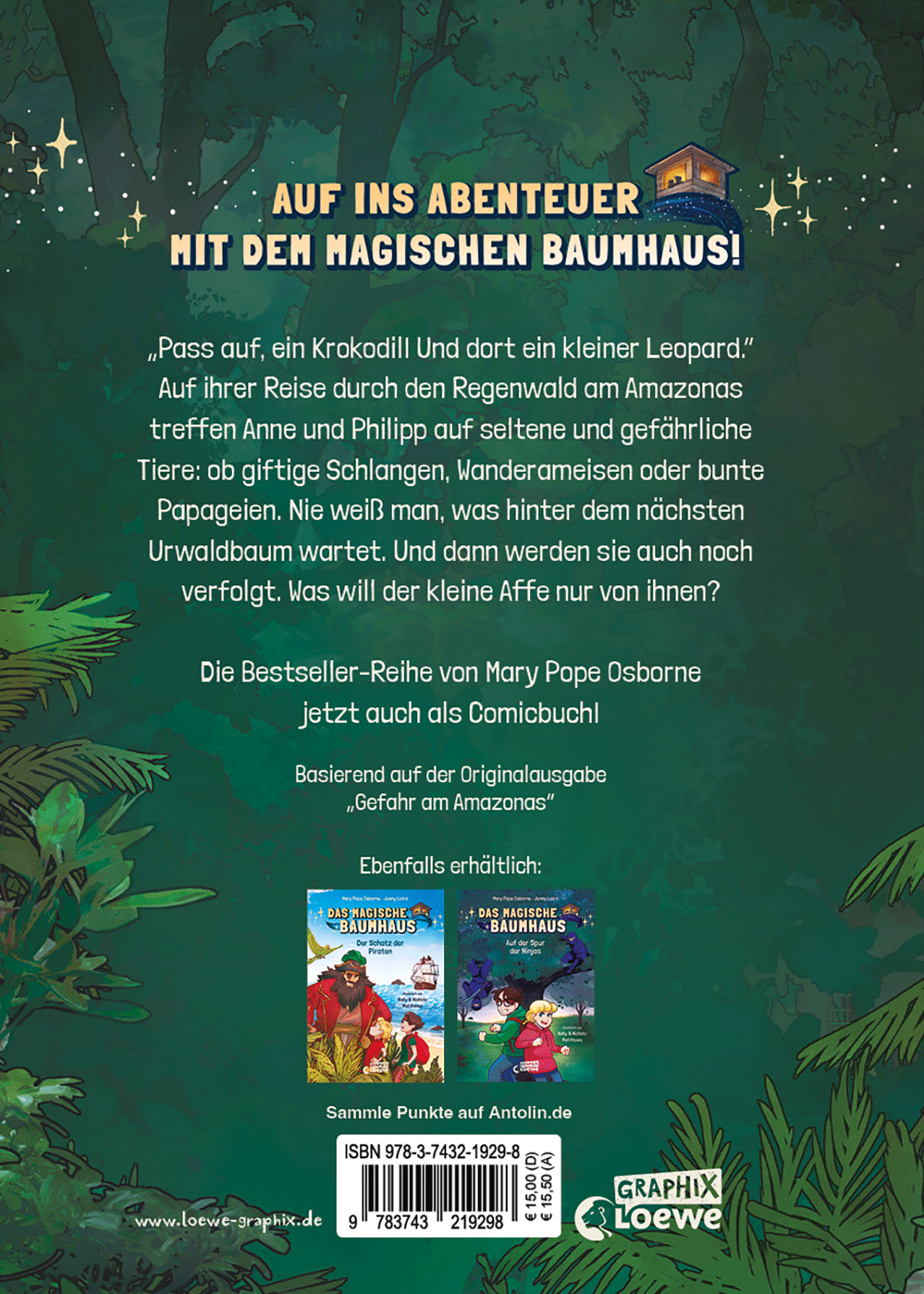 Das magische Baumhaus (Comic-Buchreihe, Band 6) - Gefahr am Amazonas  9783743219298_01