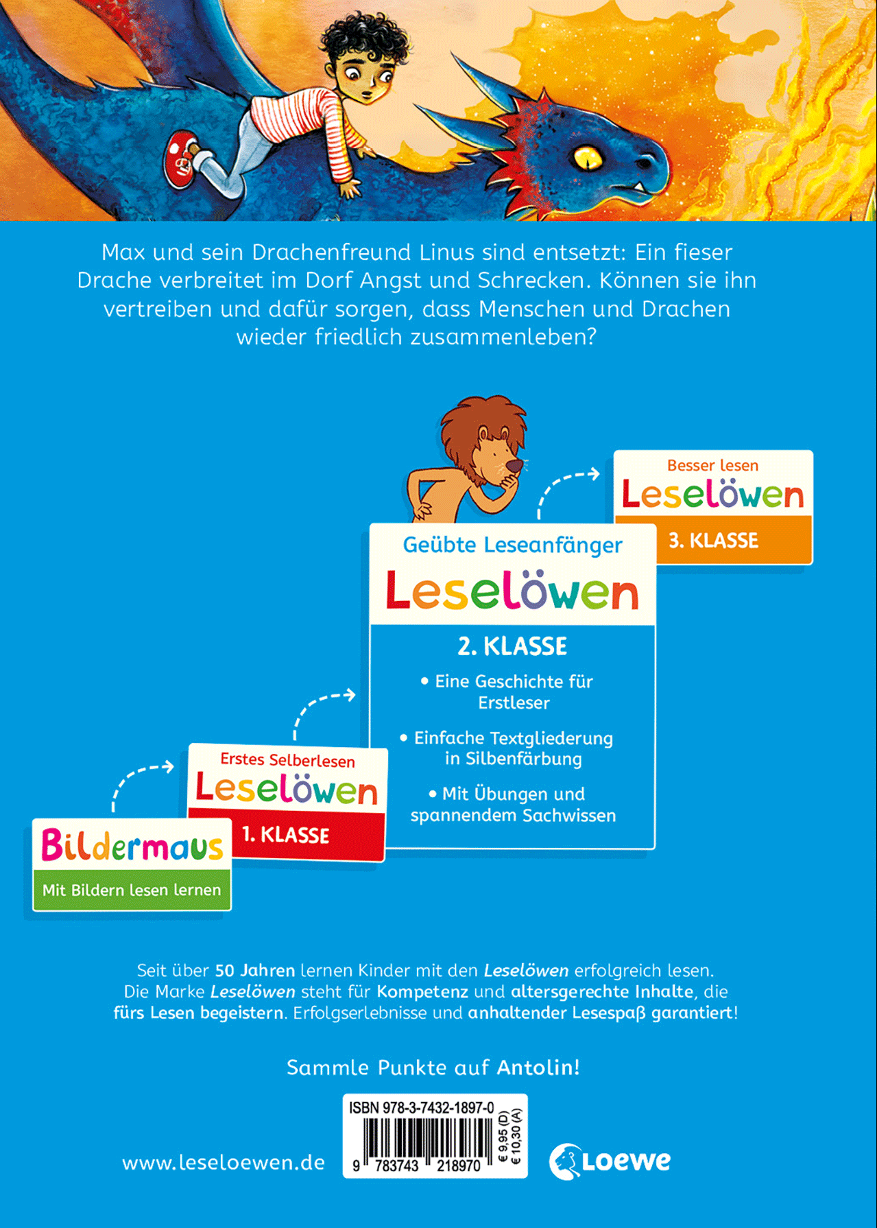Leselöwen 2. Klasse - Im Bann des grünen Drachen 9783743218970_01