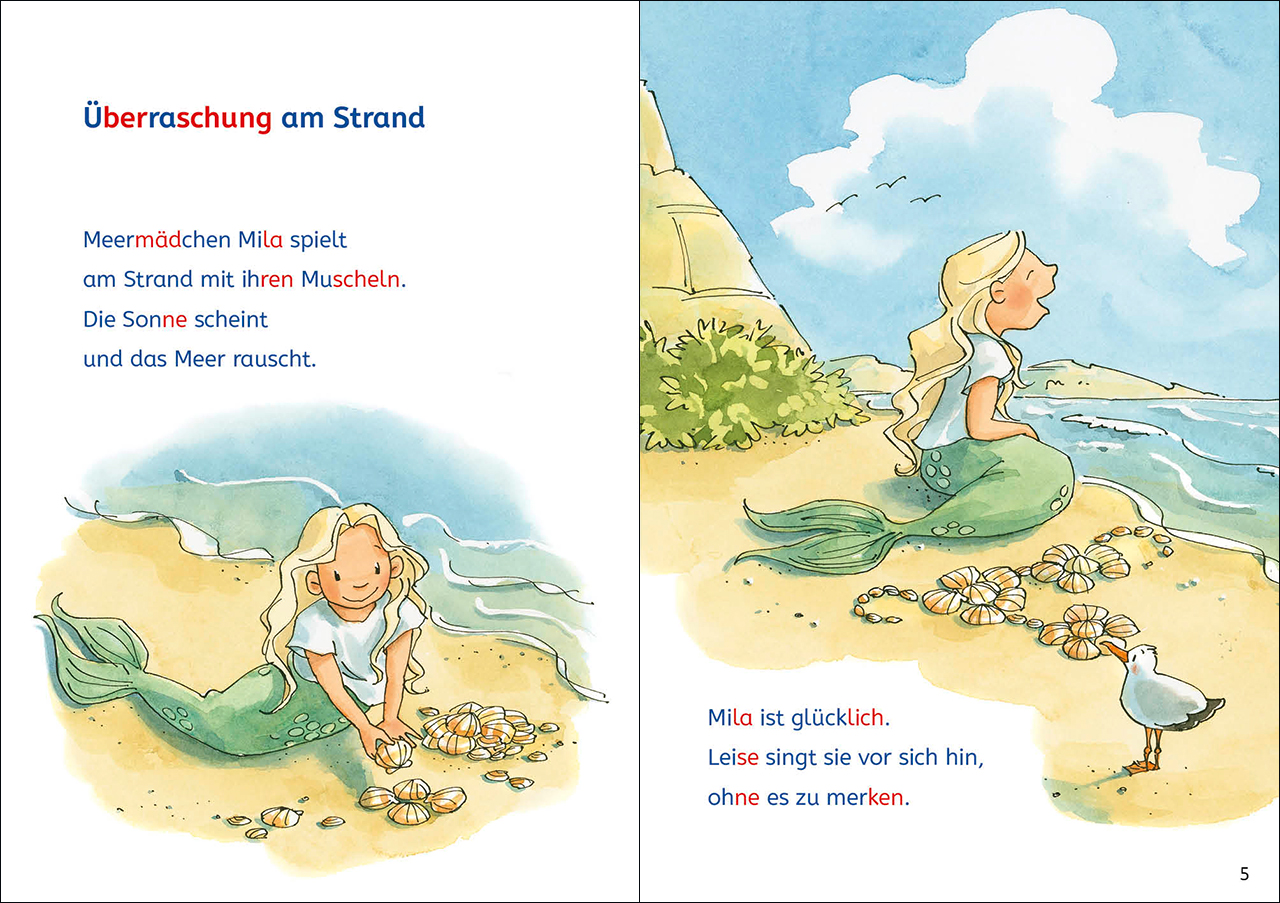 Leselöwen Lesetraining 1. Klasse - Das Geheimnis des Meermädchens 9783743210585_1