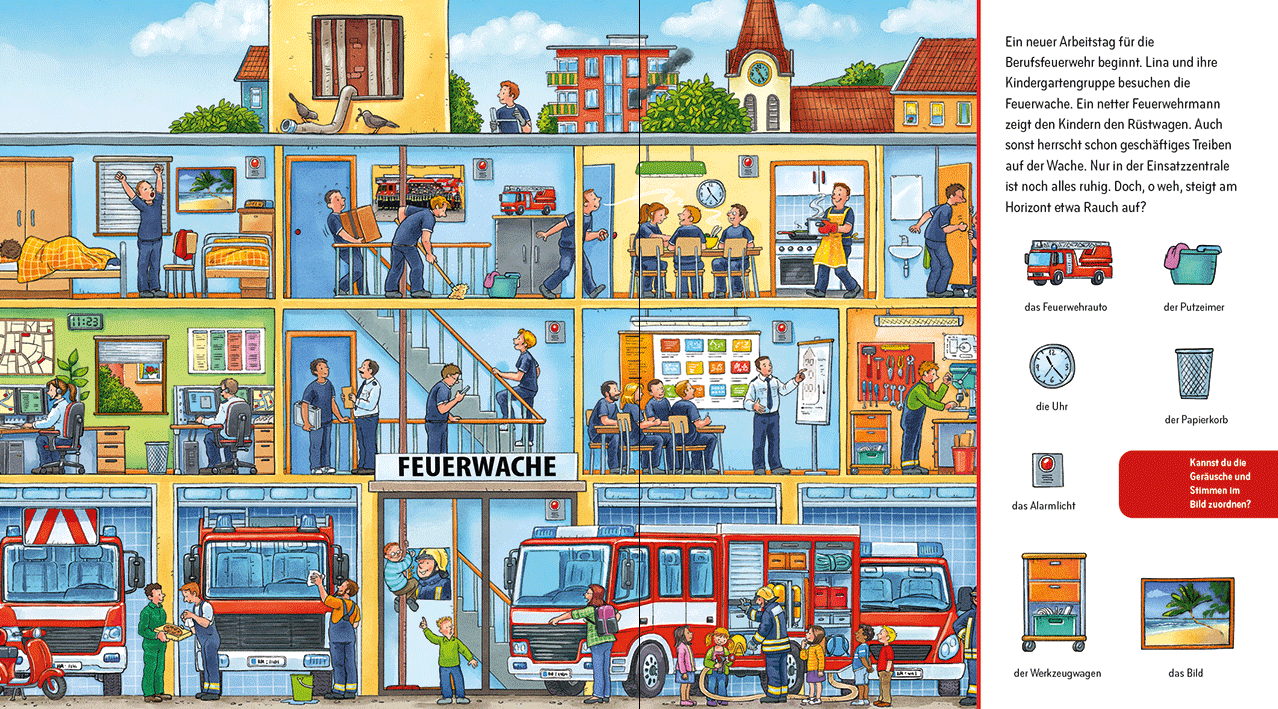 Suche und finde! Sound-Wimmelbuch - Feuerwehr 9783743222632_11