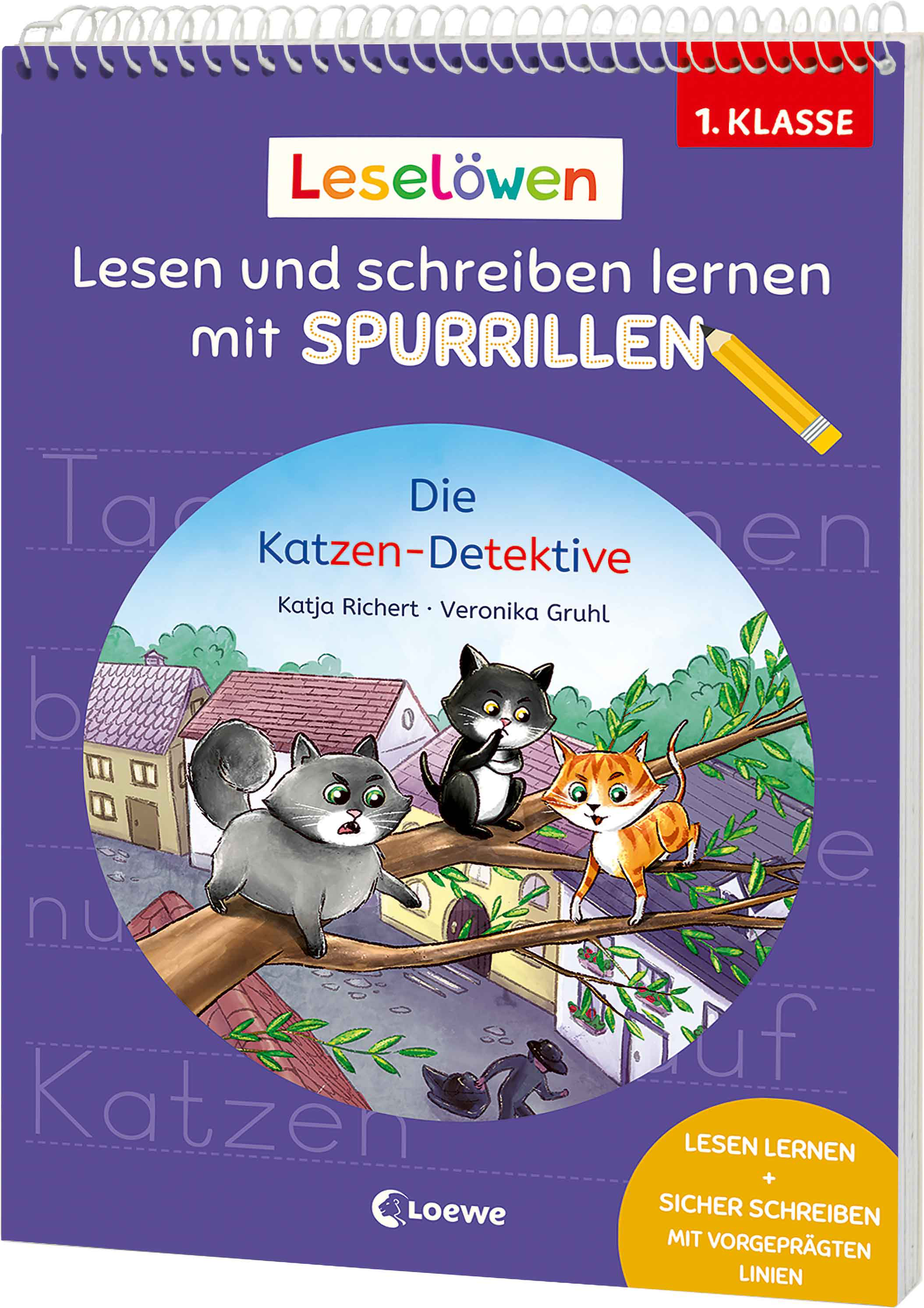 Leselöwen - Lesen und schreiben lernen mit Spurrillen - Die Katzen-Detektive 9783743224025