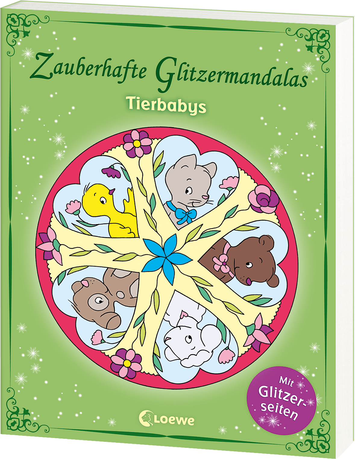 Zauberhafte Glitzermandalas: Tierbabys