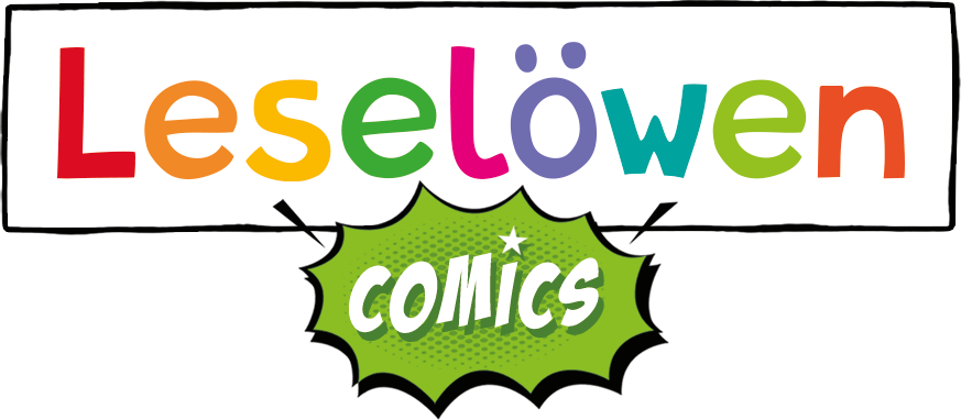 Logo Leseloewen Comics; Linkziel: Landingapge Leseloewen Comics Abschnitt