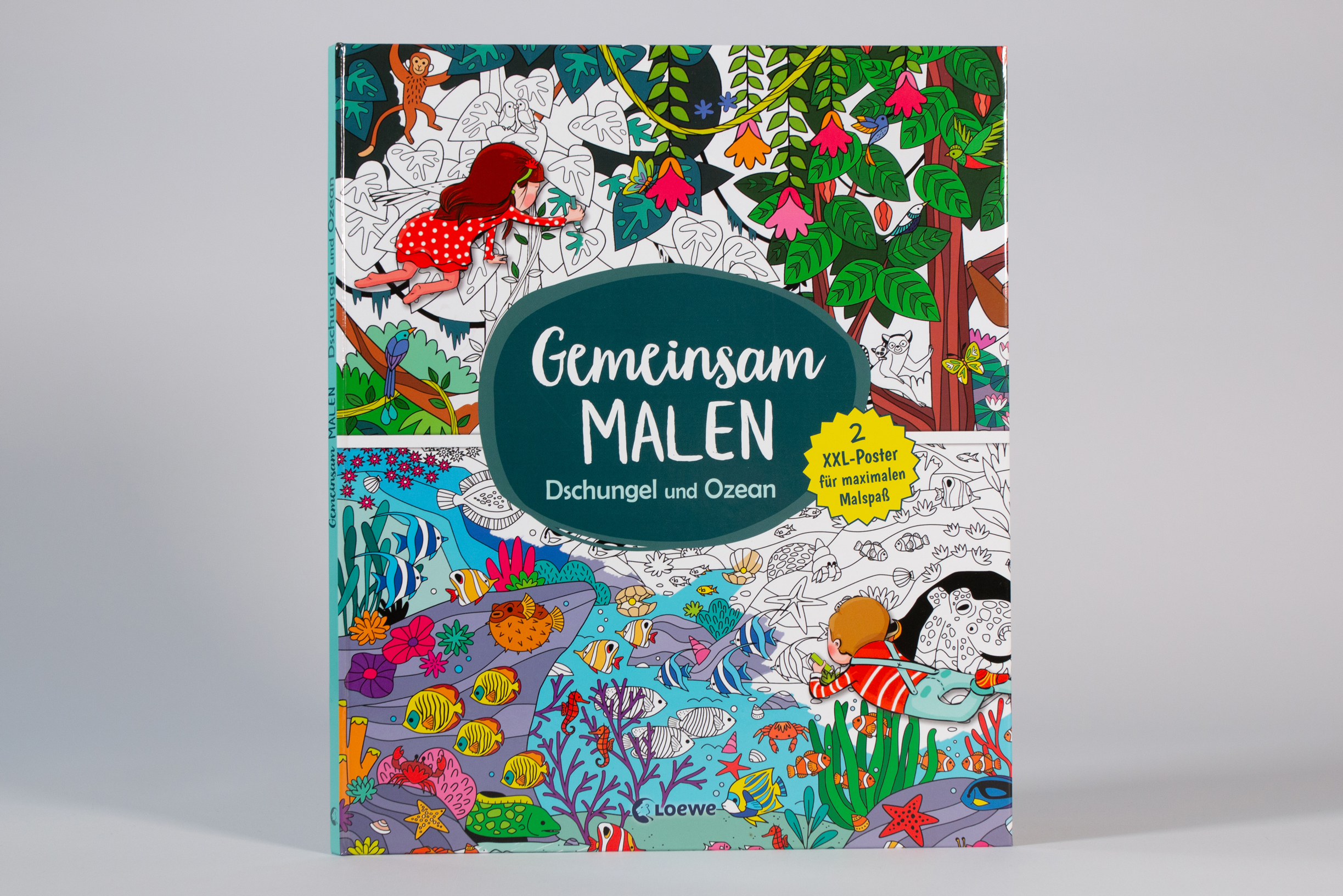 Gemeinsam malen - Dschungel und Ozean 9783743218567_1
