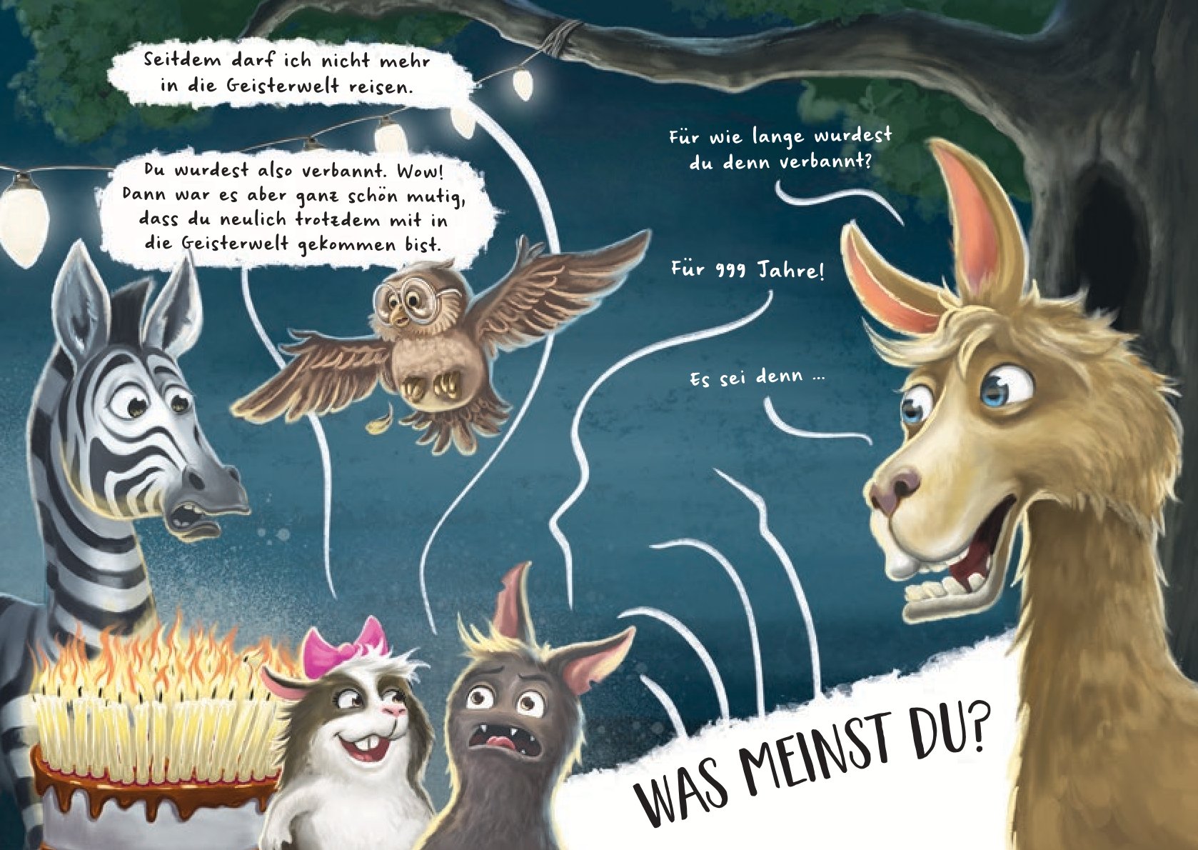 Bunt illustrierte Innenseite der Buchreihe Vincent