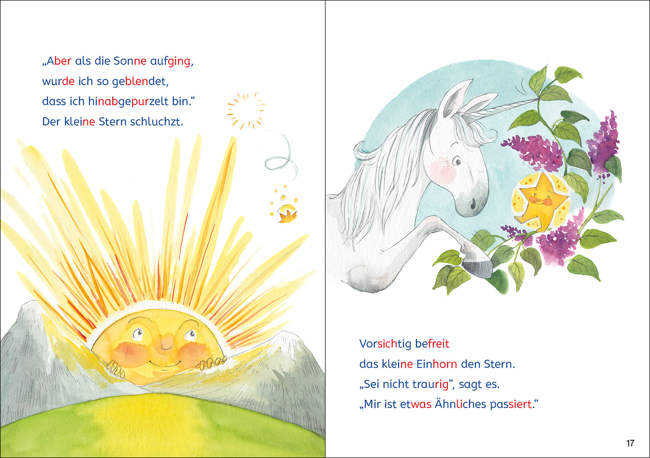 Leselöwen Lesetraining 1. Klasse - Ein Stern für das kleine Einhorn 9783743214316_3