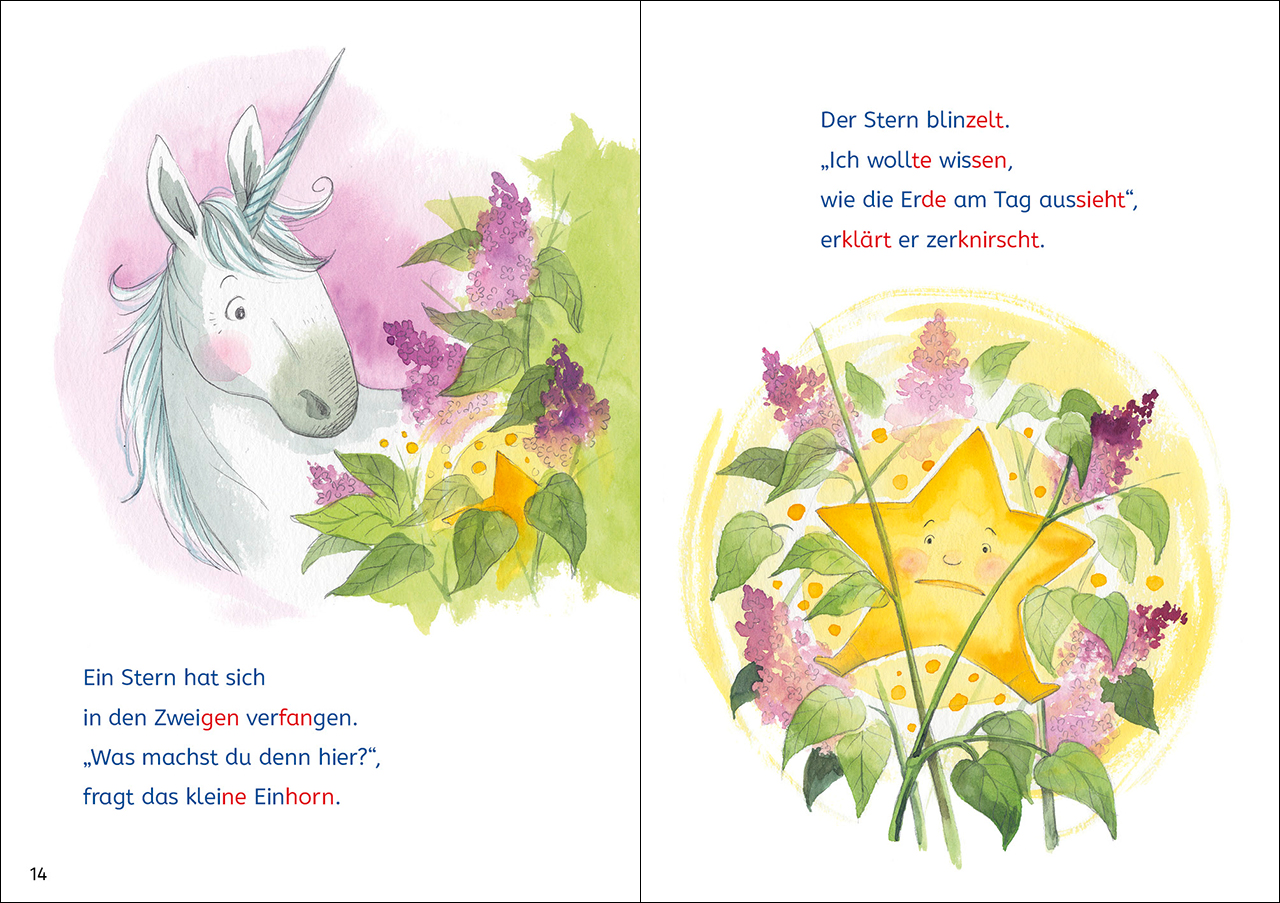 Leselöwen Lesetraining 1. Klasse - Ein Stern für das kleine Einhorn 9783743214316_2 Leselöwen Lesetraining 1. Klasse - Ein Stern für das kleine Einhorn 9783743214316_2