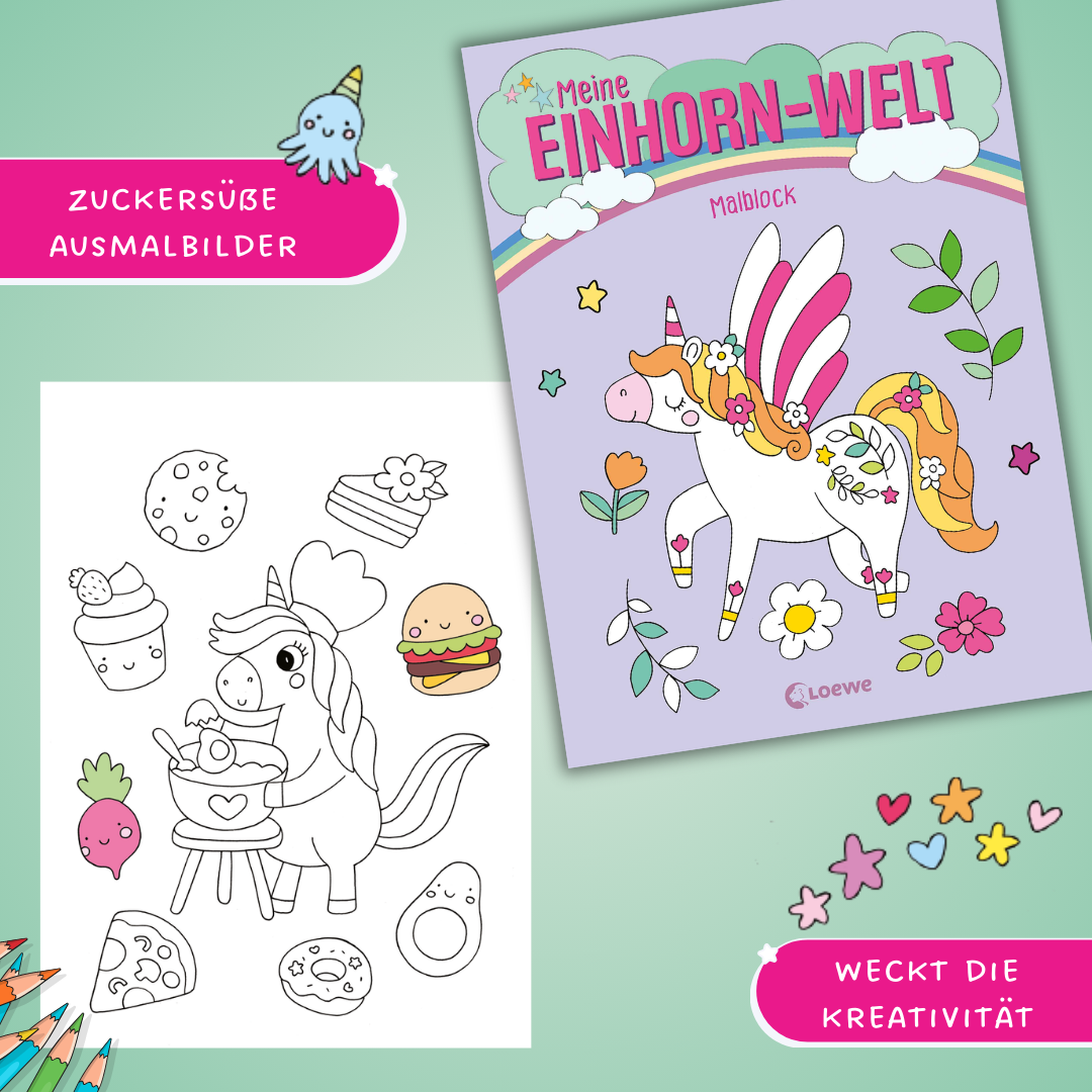 Meine Einhorn-Welt - Malblock 9783743224230_02