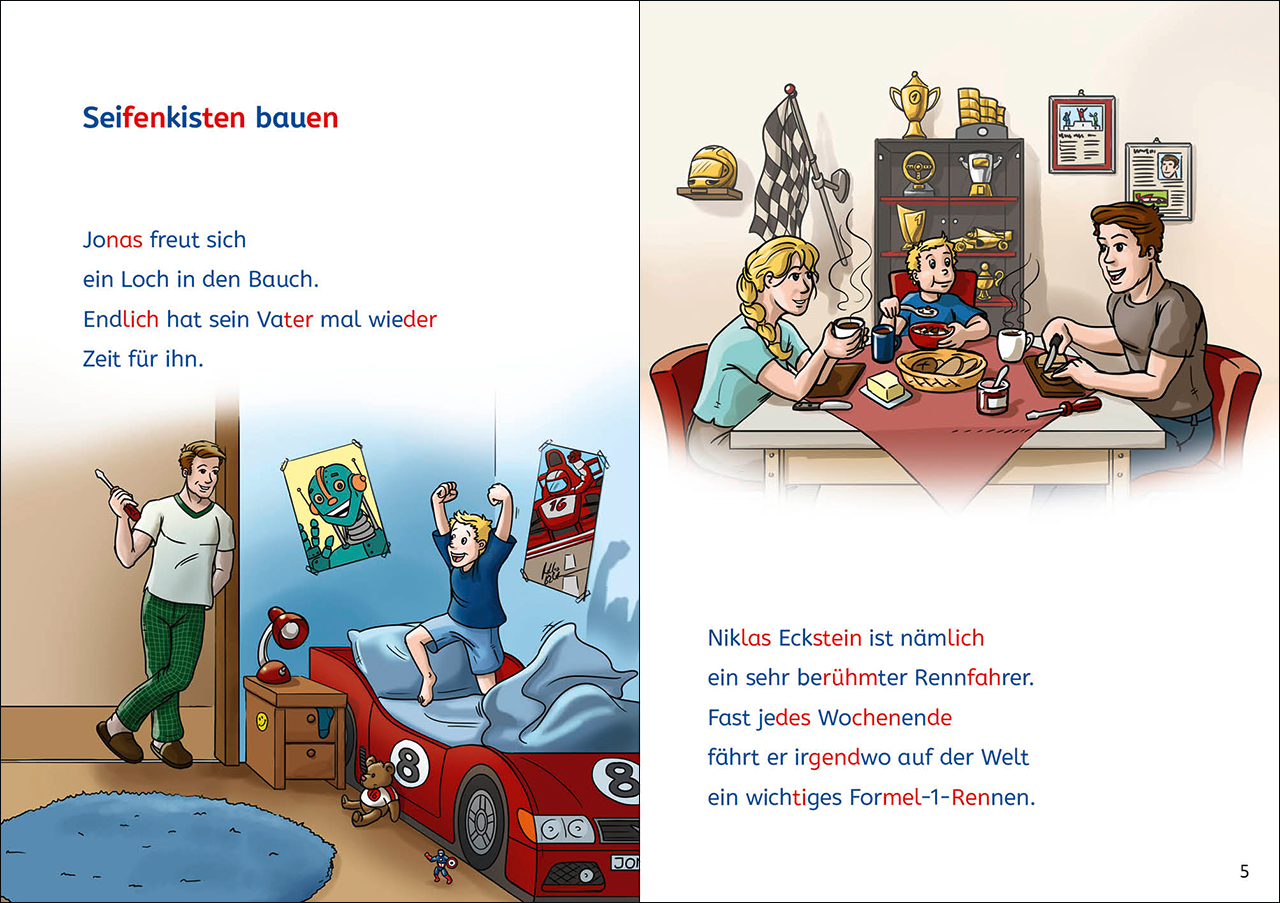 Leselöwen Lesetraining 2. Klasse - Vollgas auf der Rennstrecke 9783743210608_1