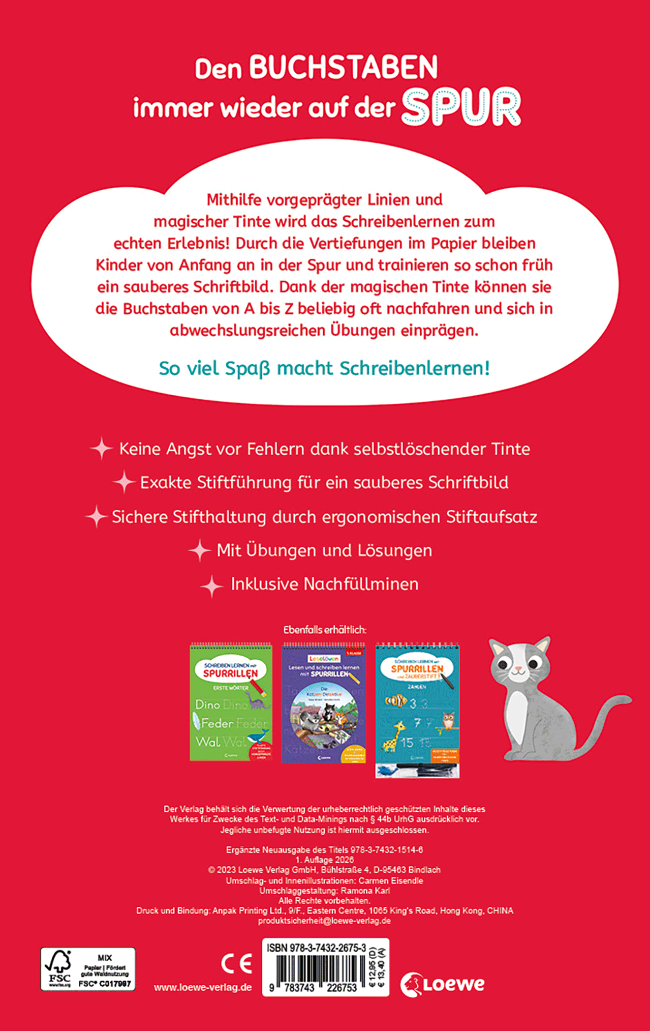 Schreiben lernen mit Spurrillen und Zauberstift - Buchstaben 9783743226753_01
