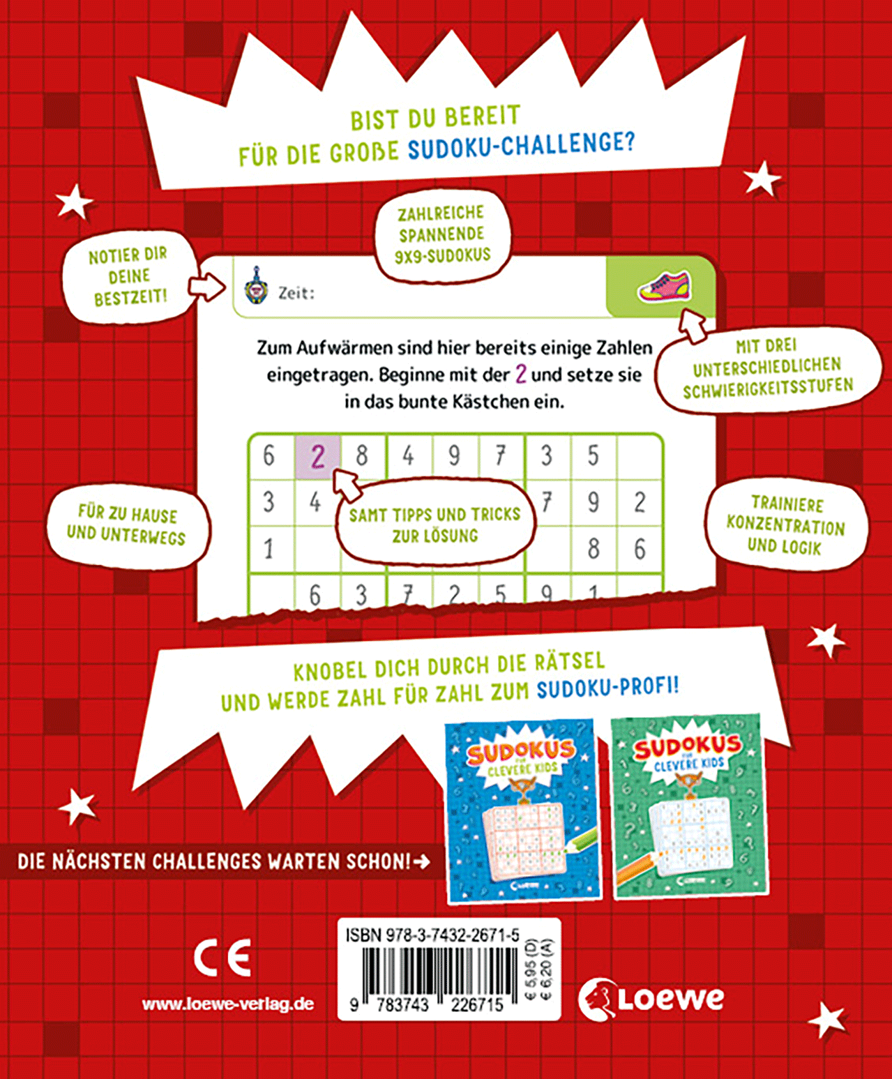 Sudokus für clevere Kids 8+ [rot] 9783743226715_01