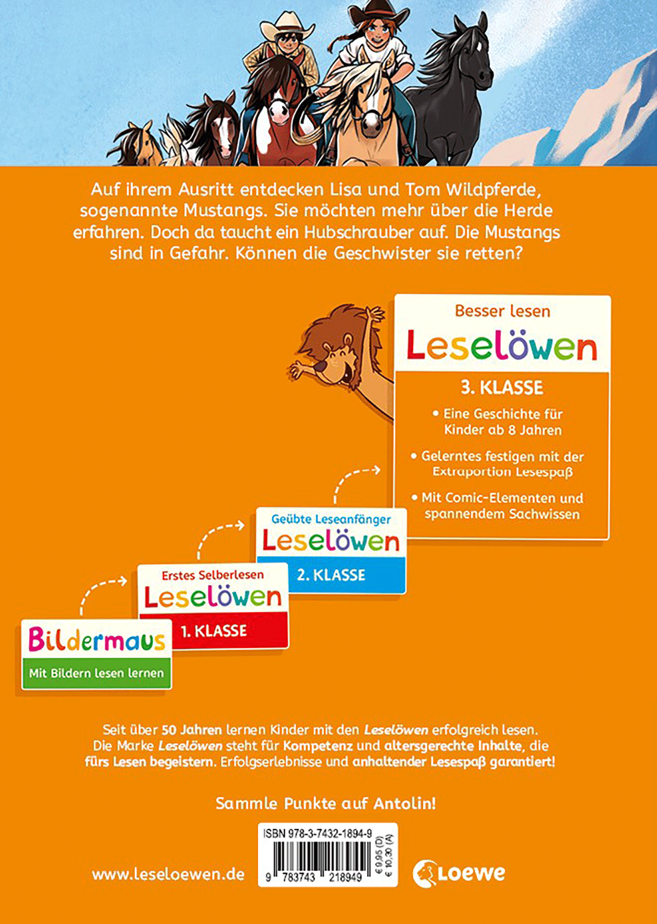 Leselöwen 3. Klasse - Freiheit für die Mustangs 9783743218949_01