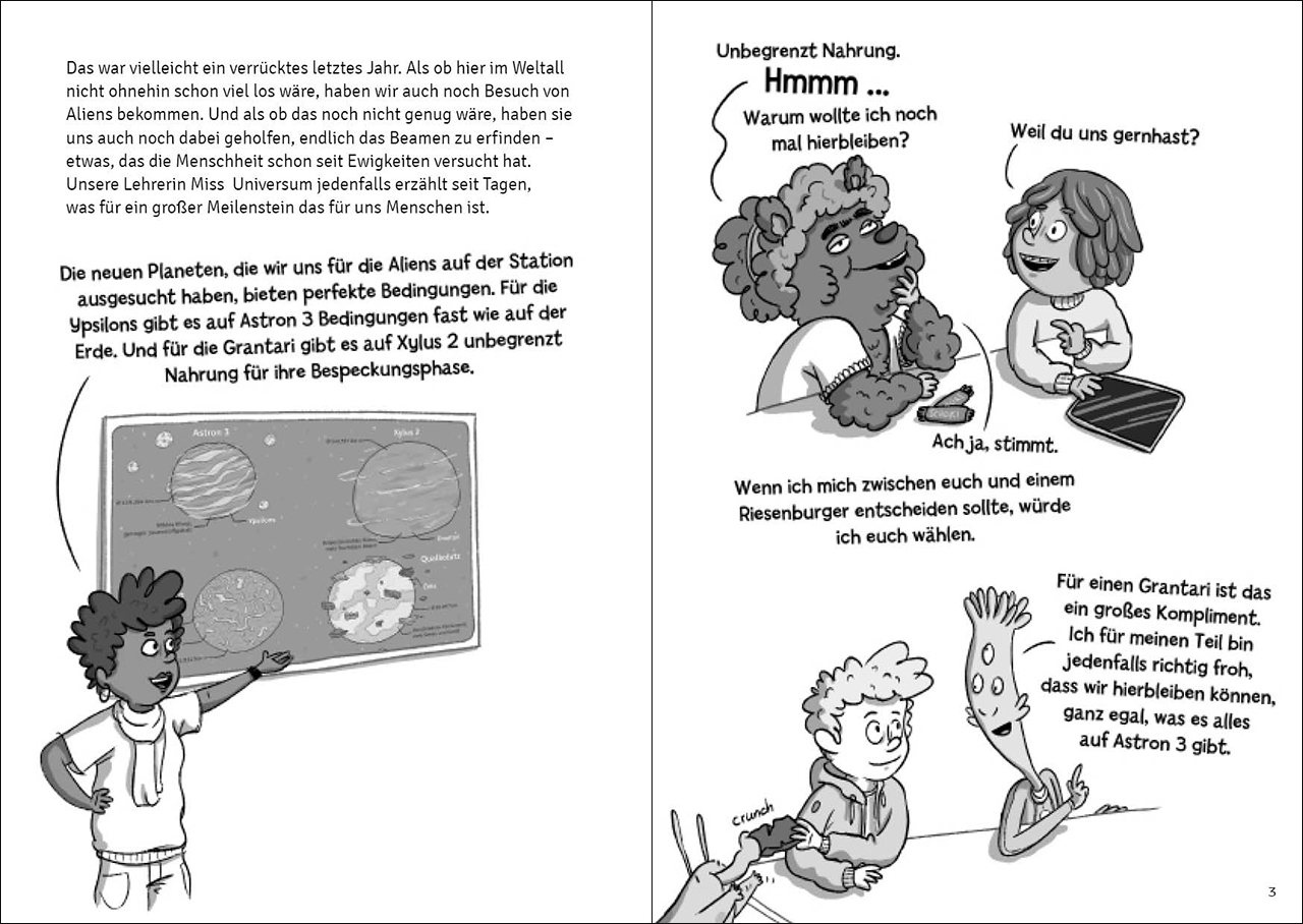 Die Weltraumschule (Band 2) - Ein schleimiger Spion 9783743206762_1