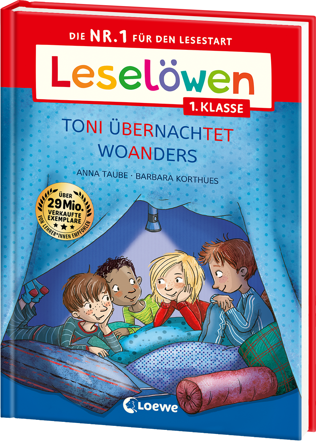 Leselöwen 1. Klasse - Toni übernachtet woanders (Großbuchstabenausgabe) 9783743218215