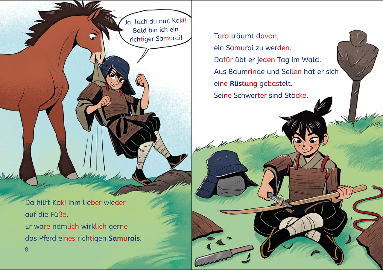 Leselöwen 2. Klasse - Die Samurai retten den Kaiser 9783743217539_06