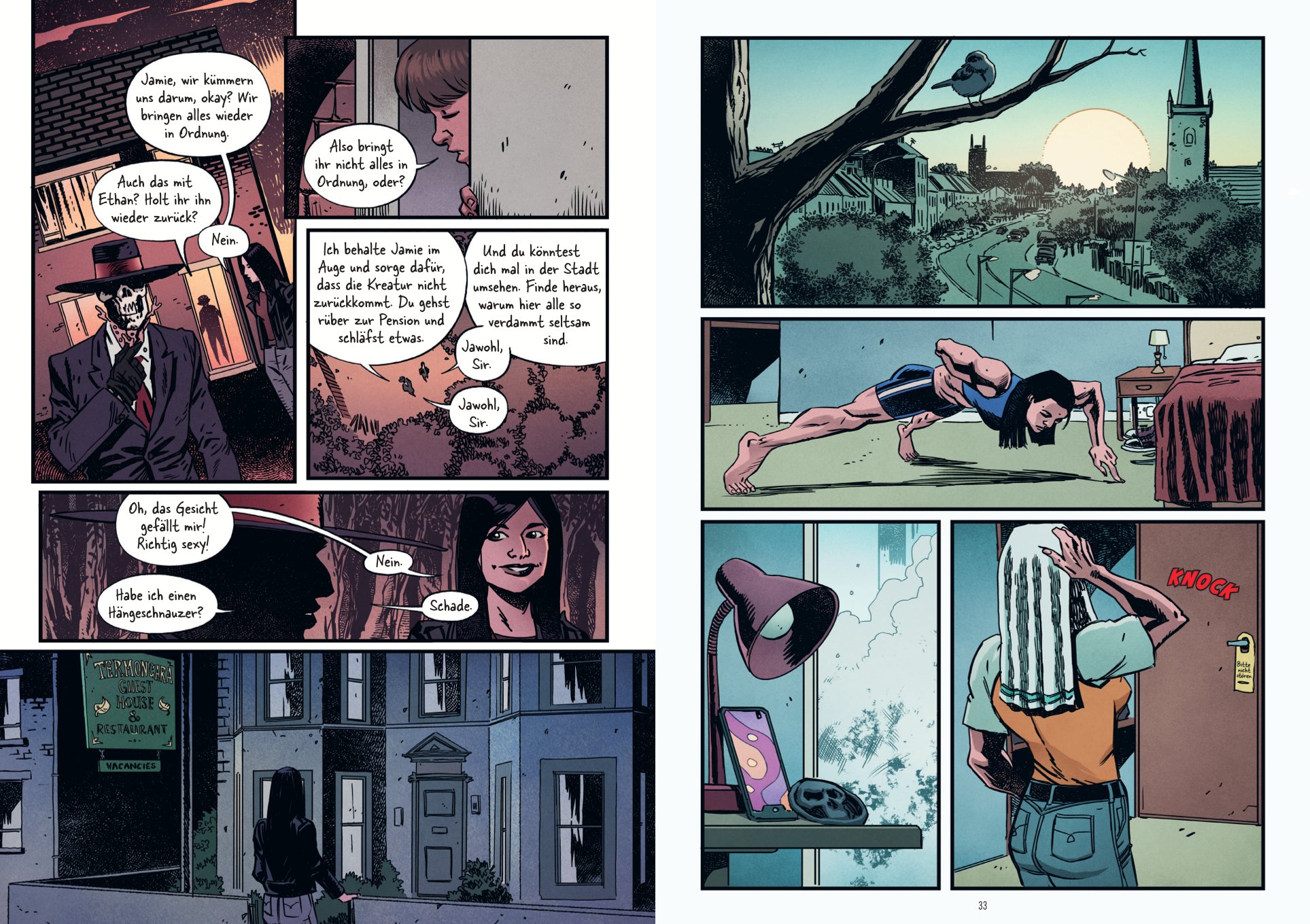 Innenseite der Graphic Novel Skulduggery Pleasant: Bad Magic