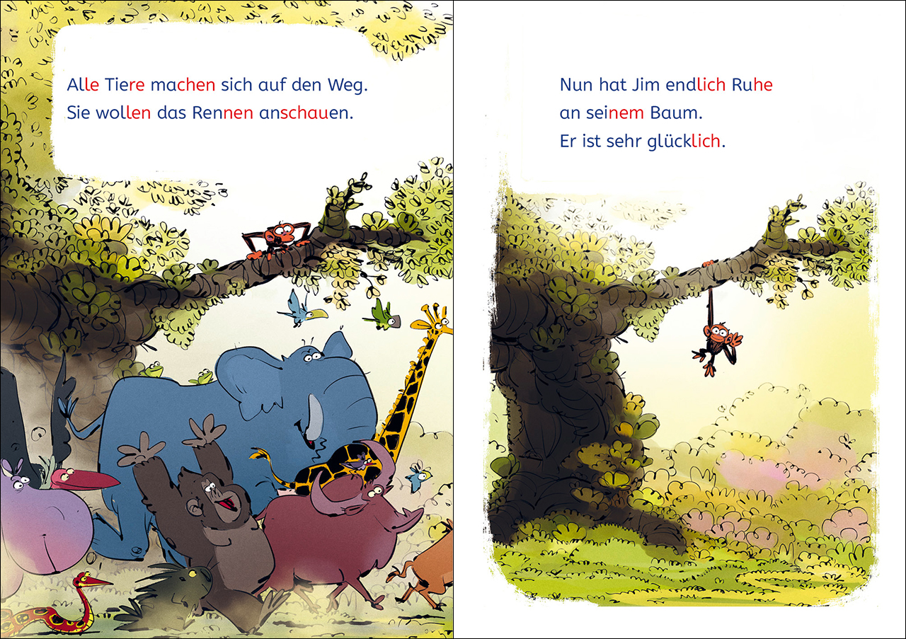 Leselöwen 1. Klasse - Jim ist mies drauf - Fertig, los ... Banane! 9783743213722_2