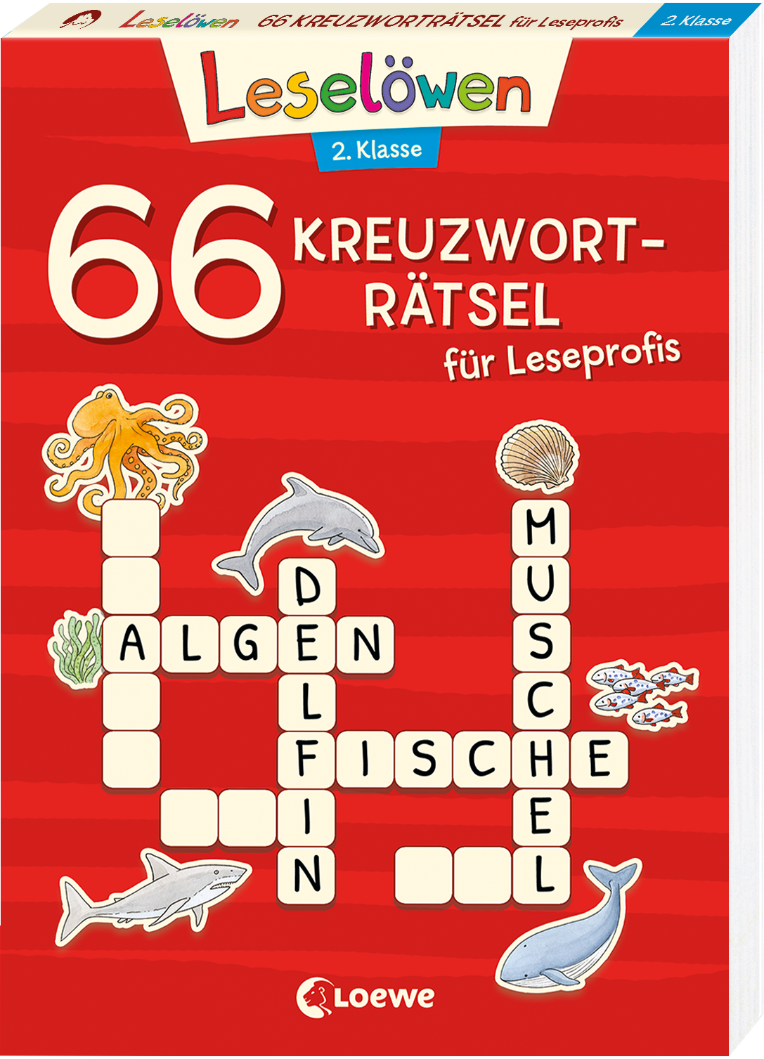 66 Kreuzworträtsel für Leseprofis - 2. Klasse (Rot) 9783743212411