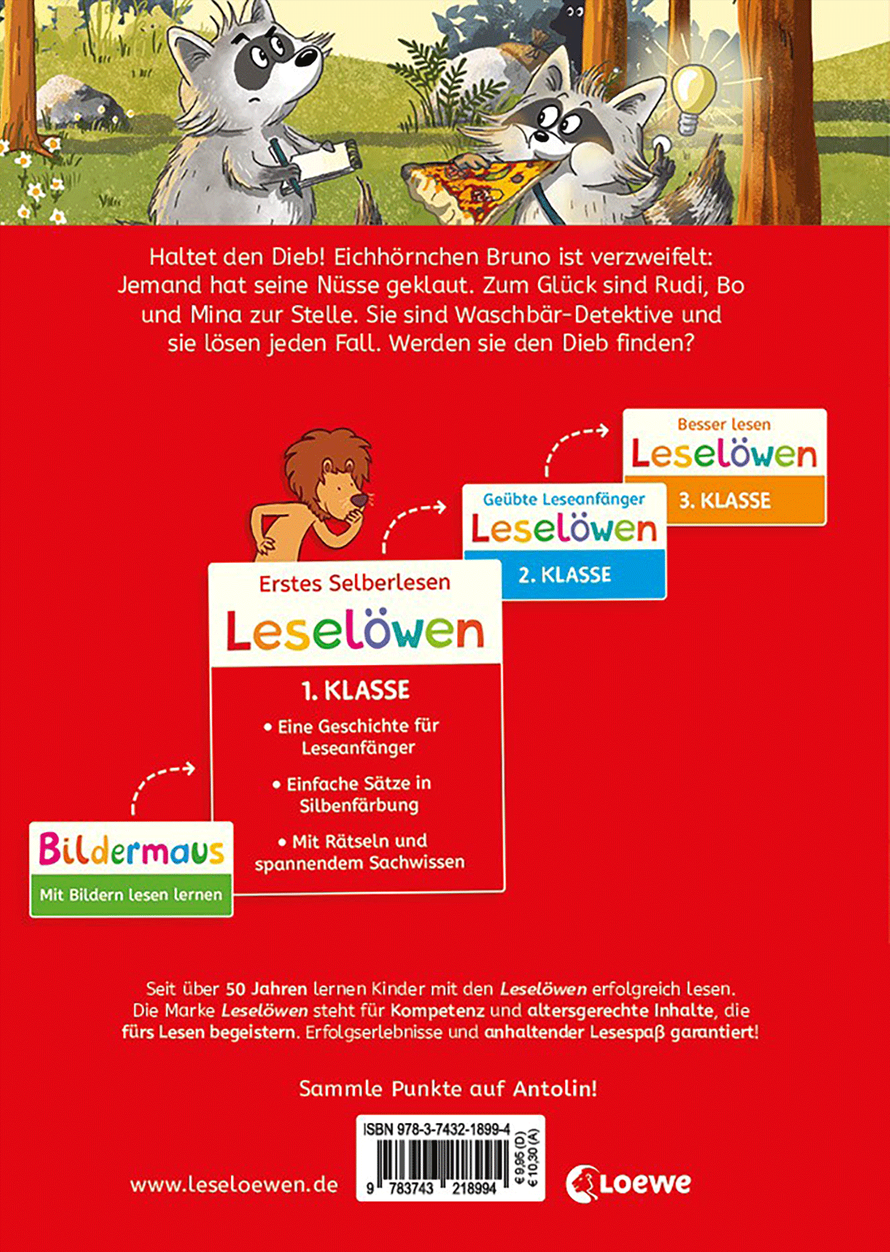 Leselöwen 1. Klasse - Drei Waschbären für alle Fälle 9783743218994_01
