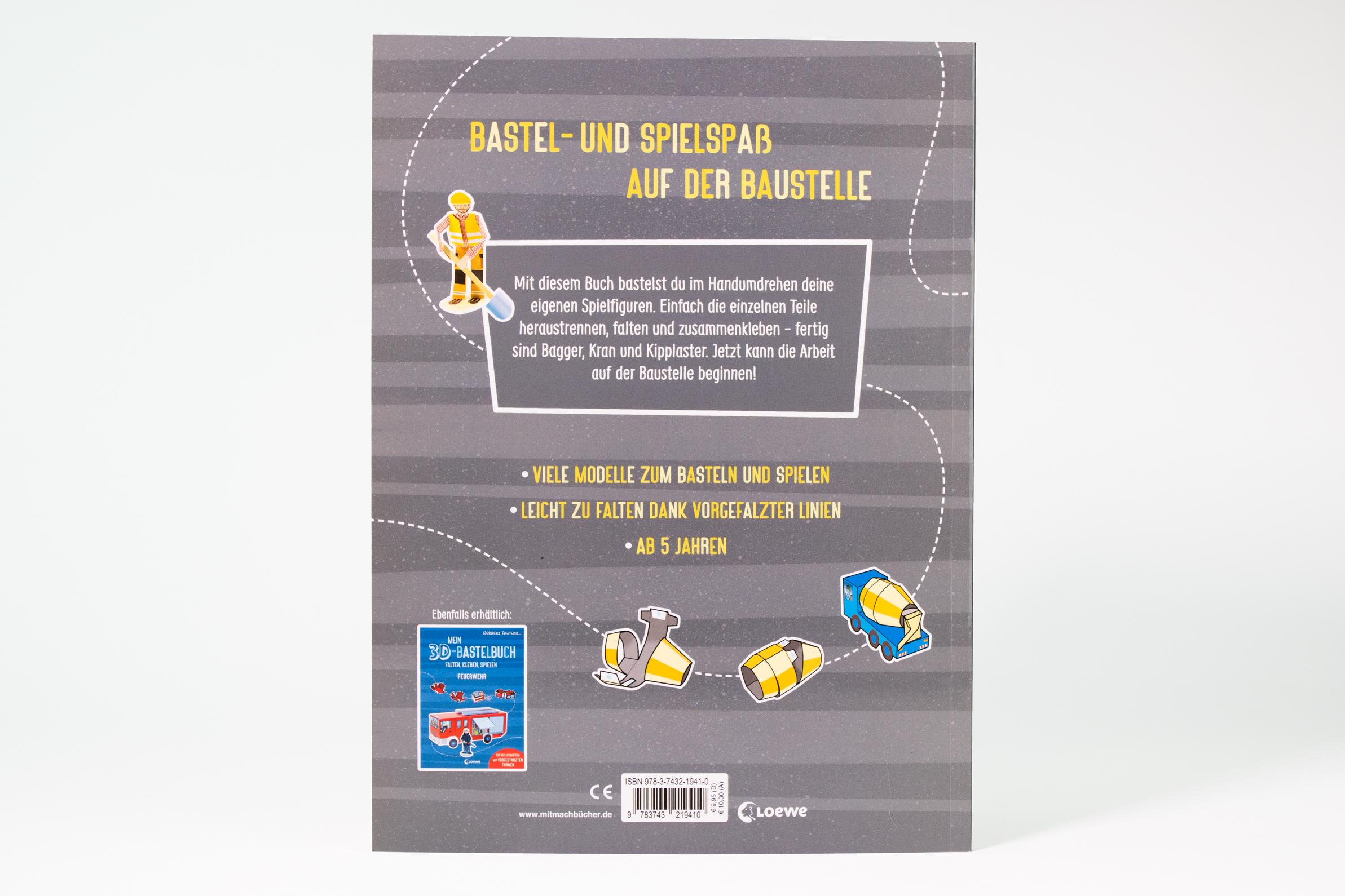 Mein 3D-Bastelbuch - Falten, kleben, spielen - Baustelle 9783743219410_2