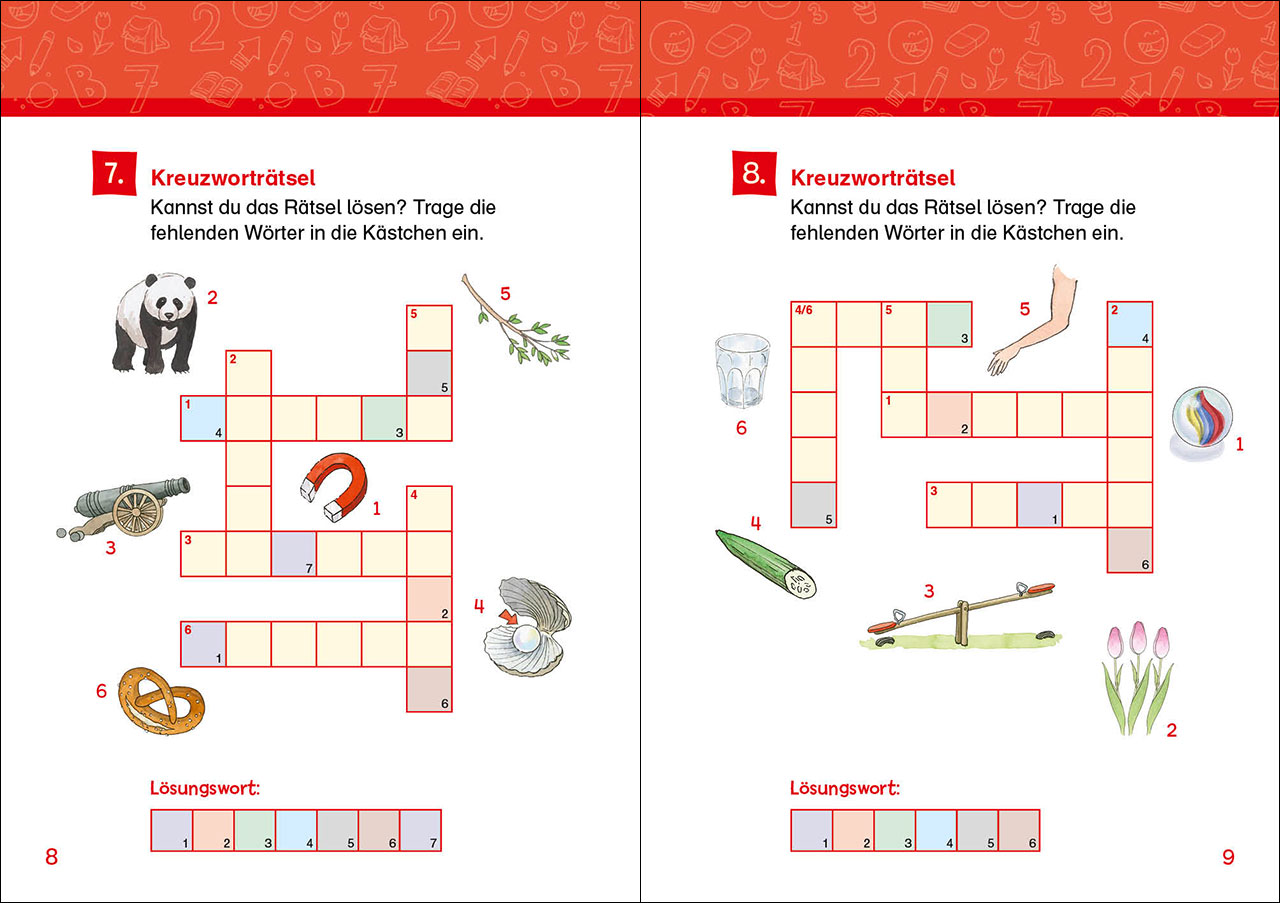 Leselöwen Kreuzworträtsel für Einsteiger - 1. Klasse (Himmelblau) 9783743216822_4 Leselöwen Kreuzworträtsel für Einsteiger - 1. Klasse (Himmelblau) 9783743216822_4