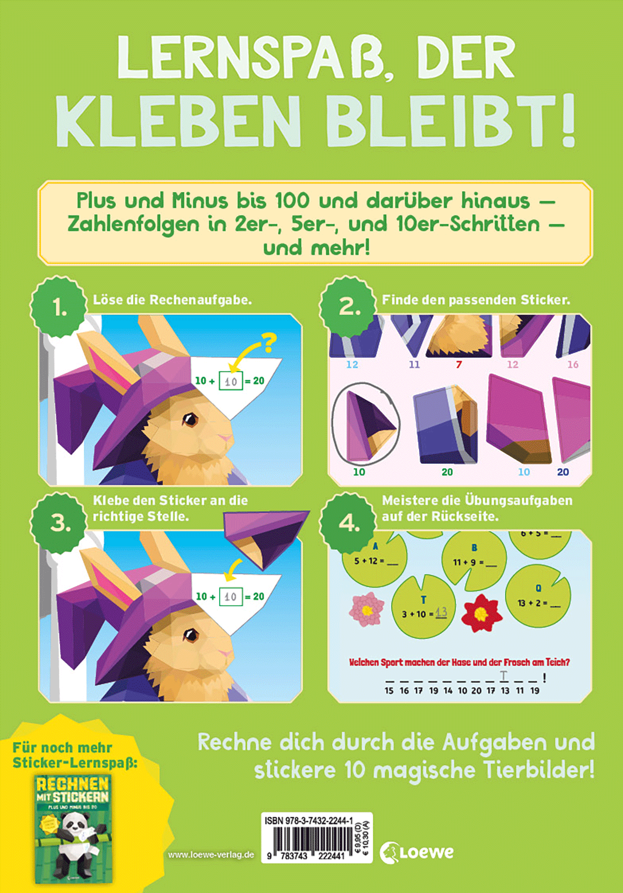 Rechnen mit Stickern - Plus und Minus bis 100 9783743222441_01