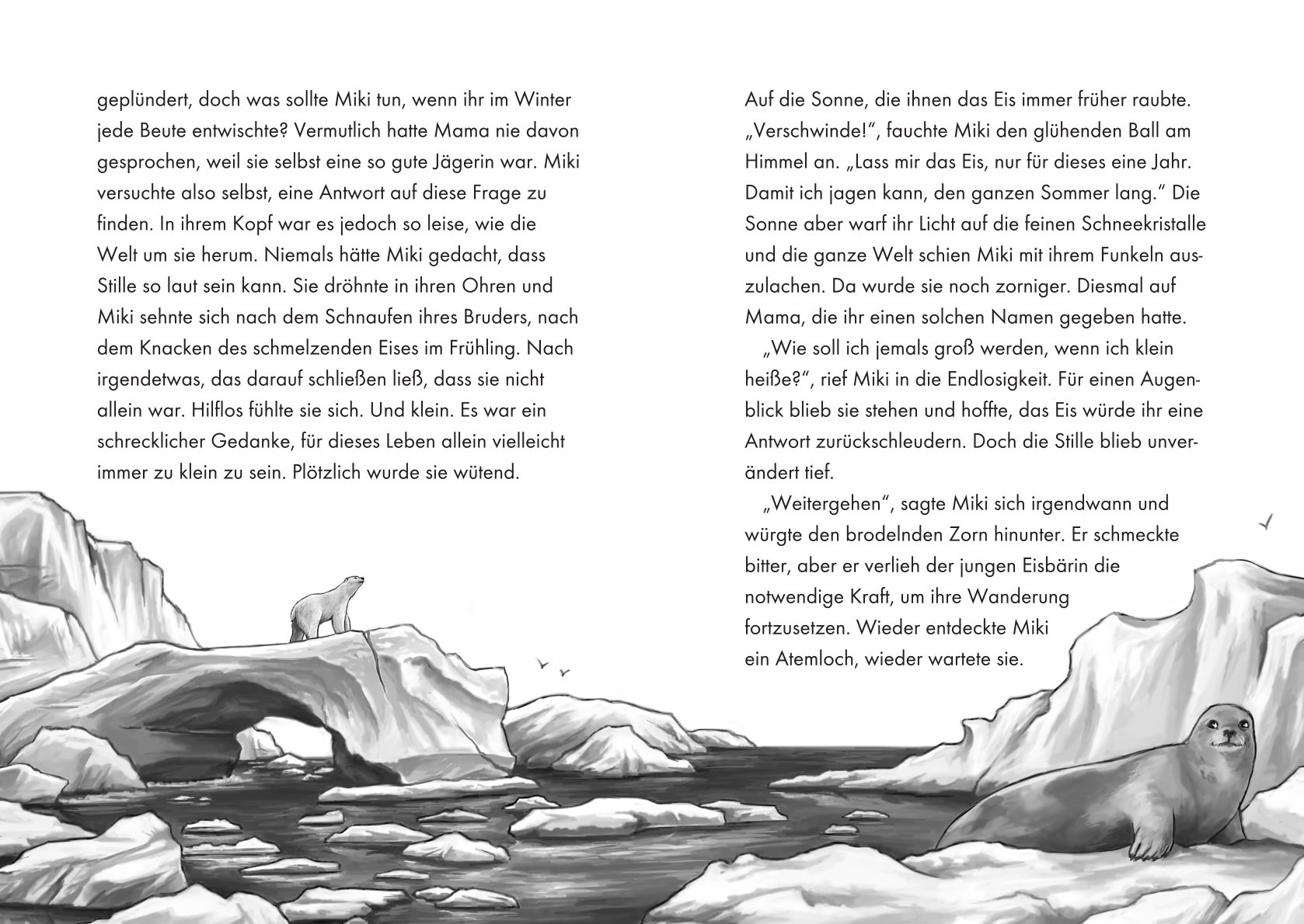 Innenseite des Buchs Die Weisheit der Eisbären von Anna Lisa Kiesel