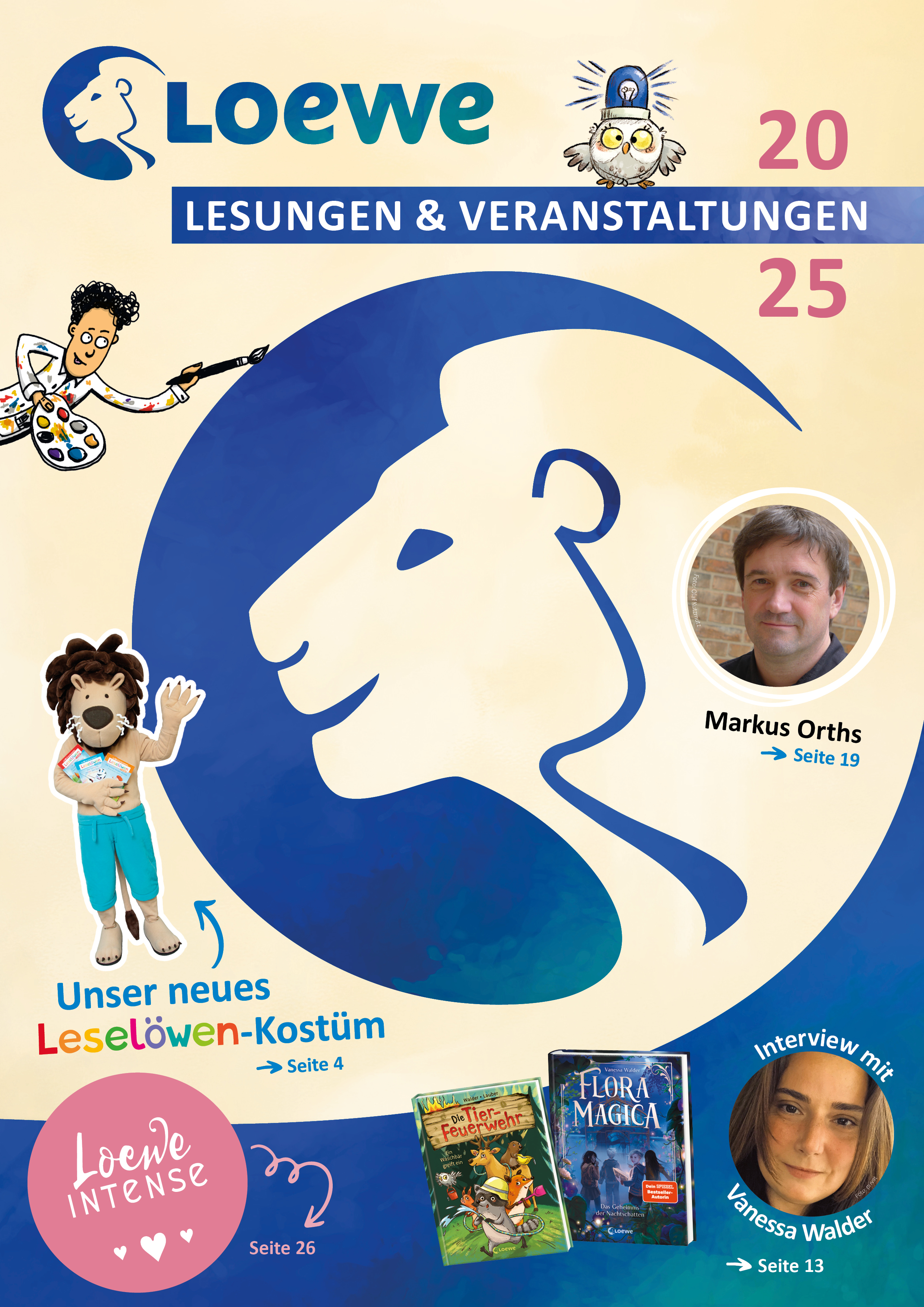 Cover Loewe Lesungen und Veranstaltungen 2025, Linkziel: zu Lesungsbroschuere