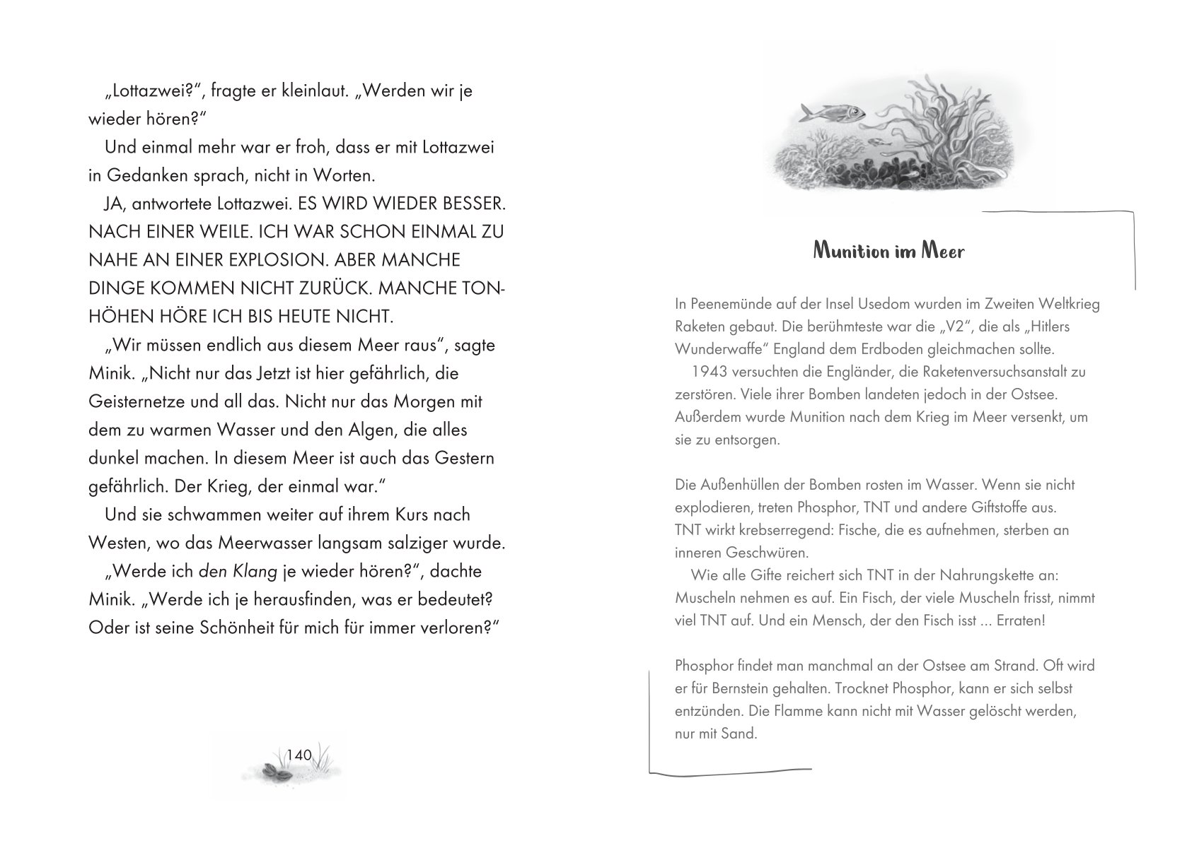Innenseite des Buchs Minik - Aufbruch ins weite Meer von Antonia Michaelis