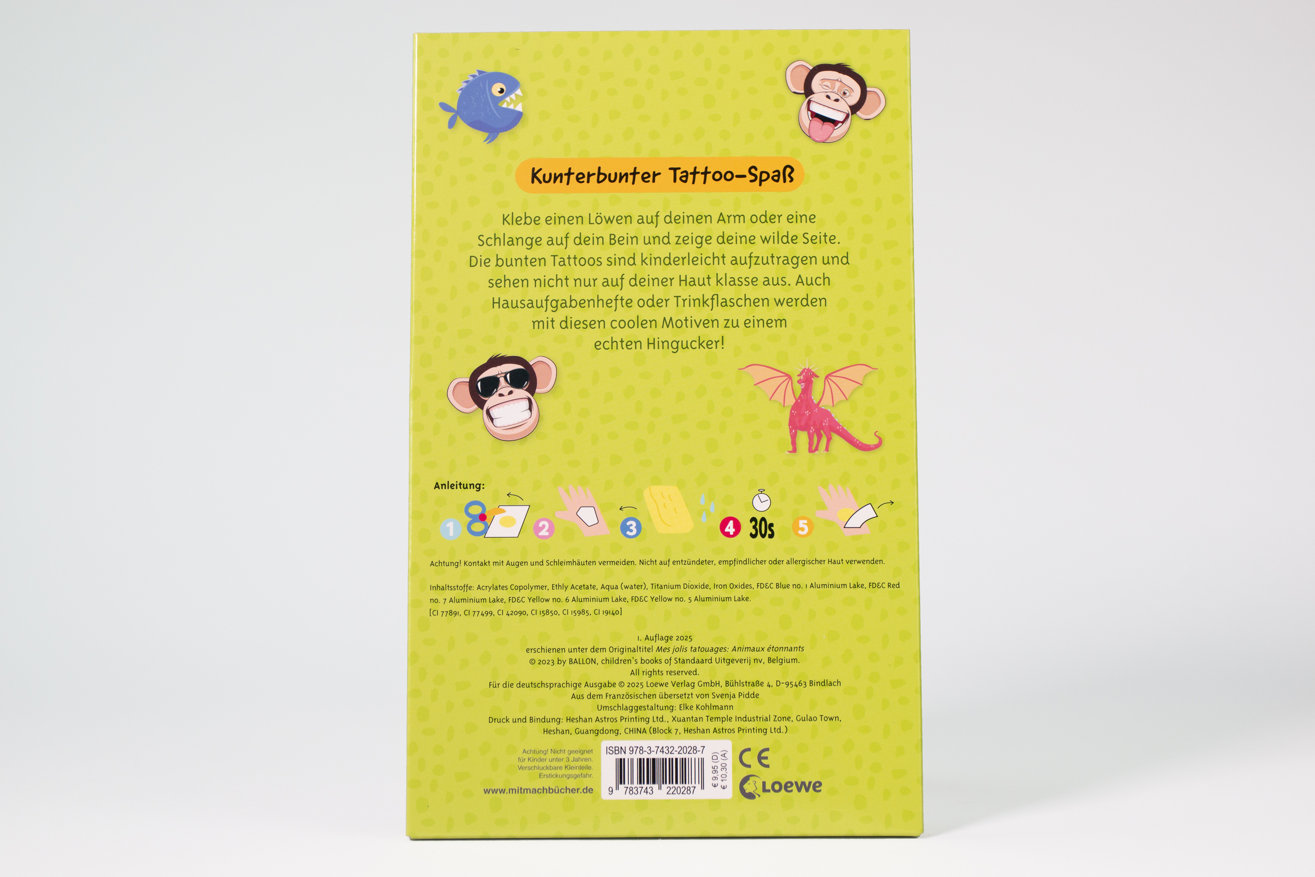 Meine schönsten Kindertattoos - Wilde Tiere 9783743220287_2