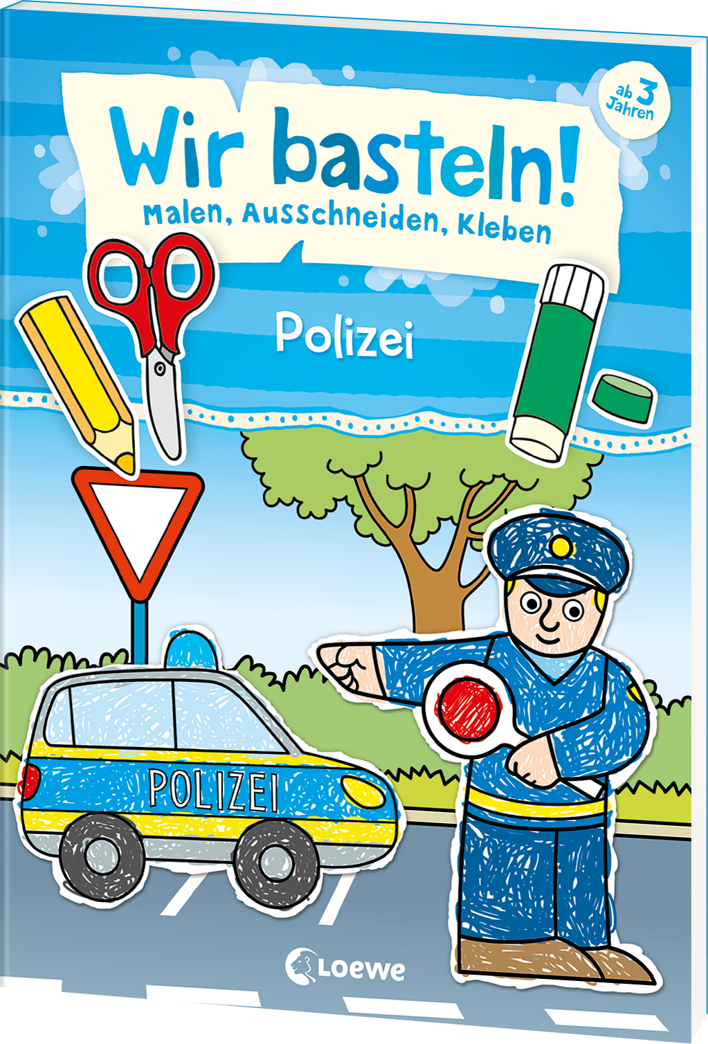 Wir basteln! - Malen, Ausschneiden, Kleben - Polizei  9783743207974