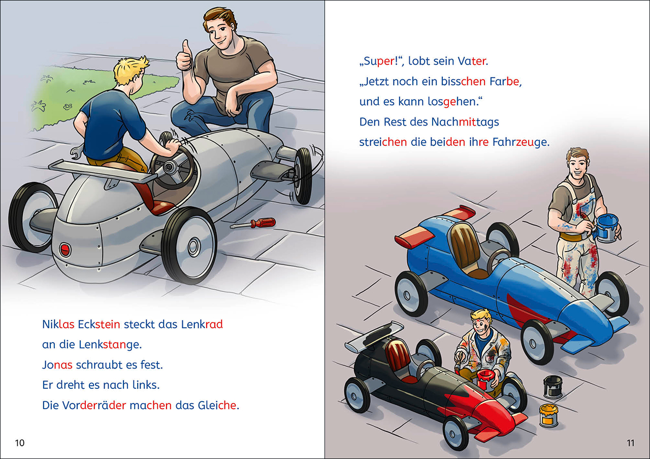 Leselöwen Lesetraining 2. Klasse - Vollgas auf der Rennstrecke 9783743210608_4