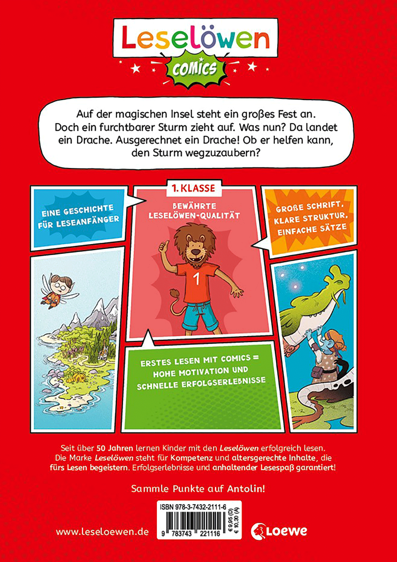 Leselöwen Comics 1. Klasse - Drachen-Alarm auf der magischen Insel 9783743221116_01