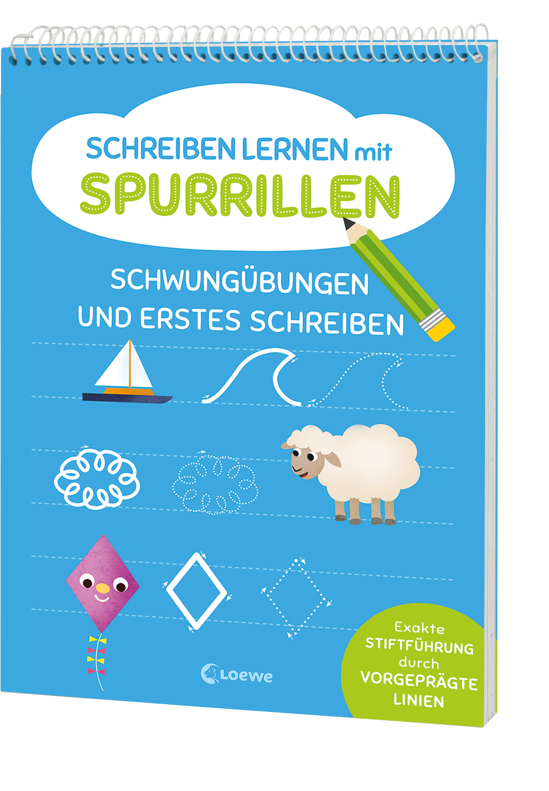 Schreiben lernen mit Spurrillen - Schwungübungen und erstes Schreiben 9783743215832